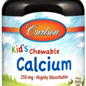 Kid's Chewable Calcium, 250mg Natural Vanilla - 60 tablets