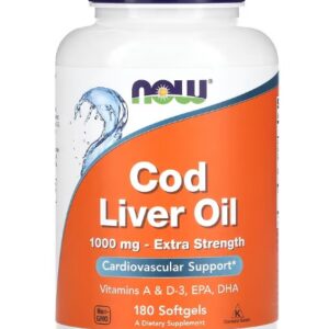 Cod Liver Oil, 1000mg Extra Strength - 180 softgels