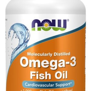 Omega-3 Fish Oil, Molecularly Distilled - 100 softgels