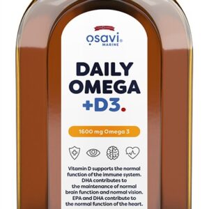 Daily Omega + D3, 1600mg Omega 3 (Natural Lemon) - 250 ml.